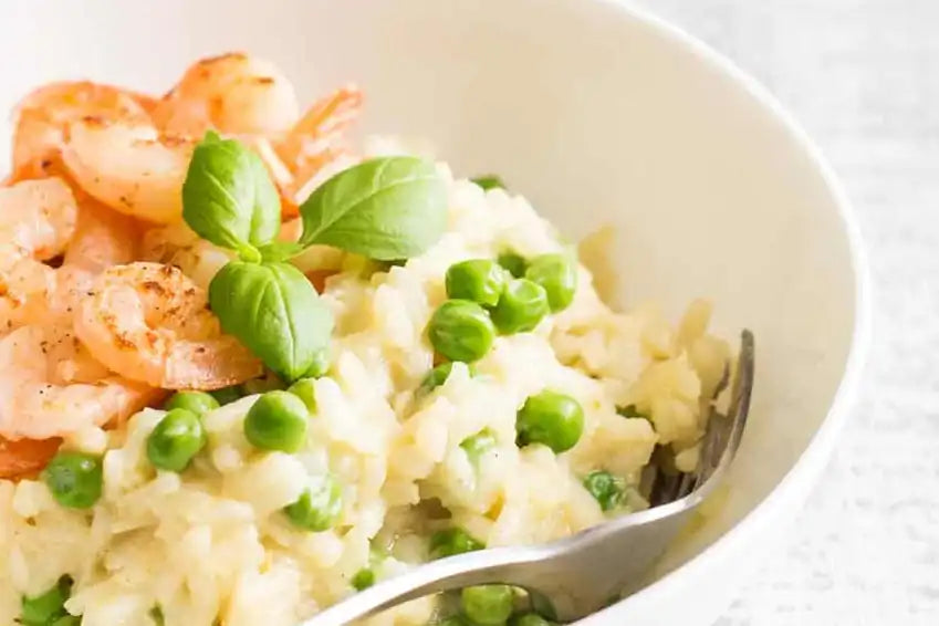 Risotto med rejer og ærter – en dejlig klassiker